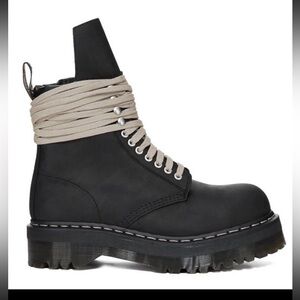 DR. MARTENS X RICK OWENS QUAD SOLE STEEL TOE BOOT NUBUCK LEATHER - Sz 8, 8.5 & 9